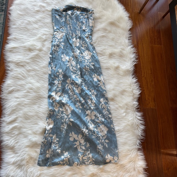 Reformation Barrow Silk Dress - Blue - Size 4 - Picture 7 of 8